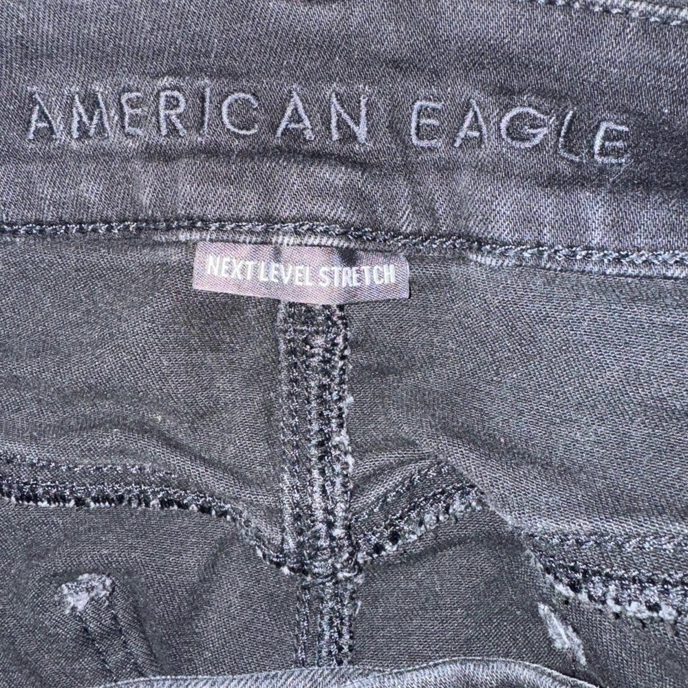 American Eagle Black Denim Skirt.  Size 10 - Picture 5 of 7